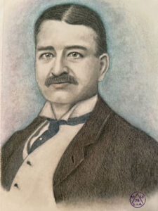 L. Frank Baum Portrait Art Drawing by author Bien 