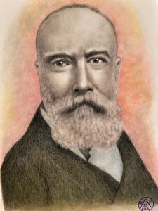 Alfred Percy Sinnett Portrait Art Drawing by author Bien 