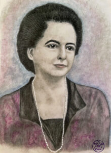Alice Ann Bailey Portrait Art Drawing by author Bien 