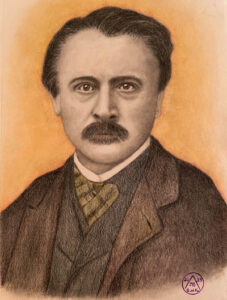 Franz Hartmann Portrait Art Drawing by author Bien 