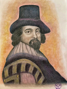 Sir Francis Bacon (Shakespeare) Portrait Art Drawing by author Bien 