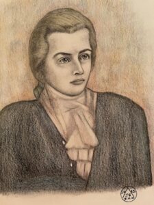 Wolfgang Amadeus Mozart Portrait by author Bien